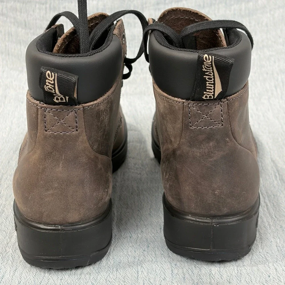 Blundstone 162 Lace Up Boots‎ Rustic Brown Leather Mens 4 Womens 6 B# 001157